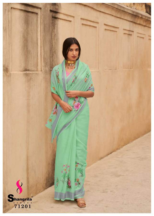 Shangrila Raaga Linen 7 Latest Fancy Party Wear Linen Designer Saree Collection